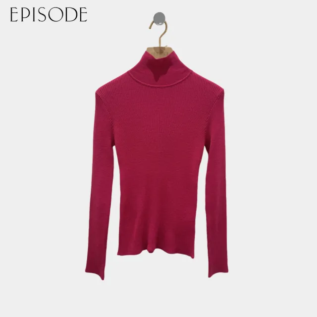 【EPISODE】經典舒適百搭半高領羊毛針織衫135502（洋紅）