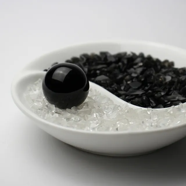 開運工場】太極精瓷黑曜白水晶八卦聚寶盆組- momo購物網- 好評推薦