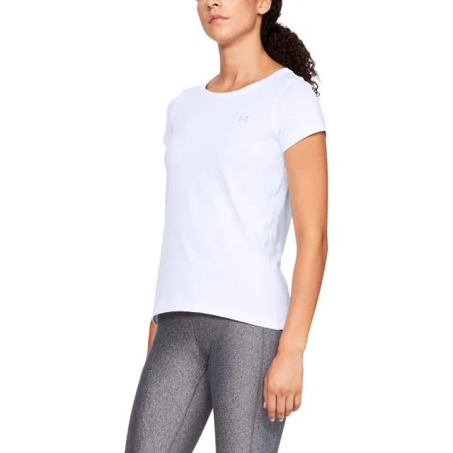 【UNDER ARMOUR】UA 女 HG Armour 短袖T-Shirt_1328964-100(白色)