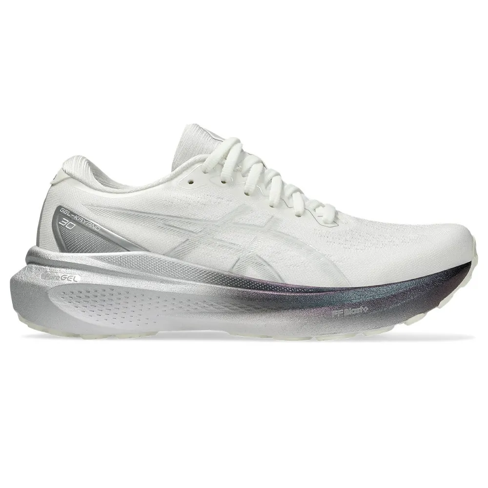 【asics 亞瑟士】GEL-KAYANO 30 PLATINUM 女款 PLATINUM白金系列 支撐 慢跑鞋(1012B718-100)