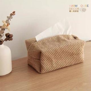【Warm House Decor 暖和家居】質感小號衛生紙套(編織衛生紙盒 衛生紙收納盒 紙巾收納盒 面紙盒)