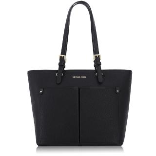【Michael Kors】皮革 / Jet Set 中款 / 托特包(黑色)