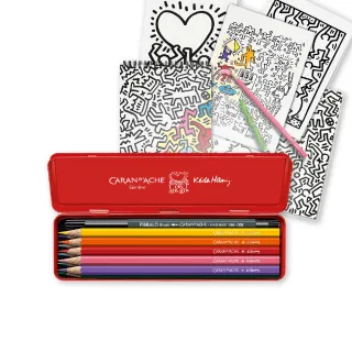 【CARAN d’ACHE】KEITH HARING Ｘ卡達 ☆ 色鉛筆著色本完美組合 限量(原廠正貨)