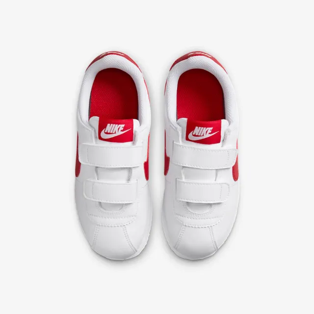 【NIKE 耐吉】運動鞋 童鞋 中童 兒童 阿甘鞋 魔鬼氈 CORTEZ BASIC SL PSV 白紅 904767-101(3C4832)