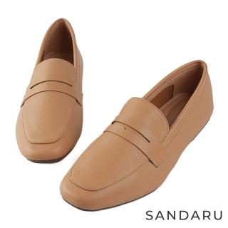 【SANDARU 山打努】樂福鞋 經典款足弓舒適平底鞋(杏)
