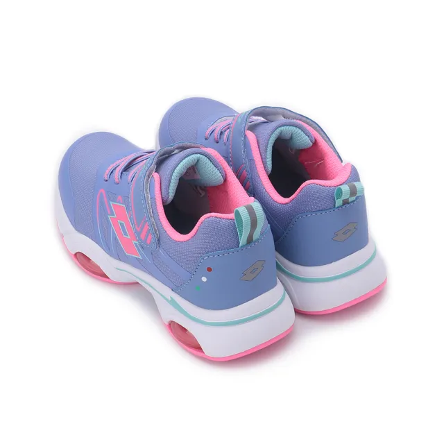 【LOTTO】19-23cm 輕量雙氣墊跑鞋 粉紫 中大童鞋 LT2AKR6317