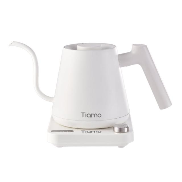 【Tiamo】電子溫控細口壺電子溫控壺 600ml 110V - 白色(HG2441)