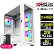 【華碩平台】i7二十核Geforce RTX4060{花開遍}電競電腦(i7-14700F/B760/8G/2TB)