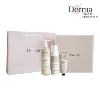 【Derma 丹麥德瑪】大地 Eco 蘆薈保濕禮盒-護手霜+私密慕斯+潔顏露(保濕 無新增 丹麥進口)