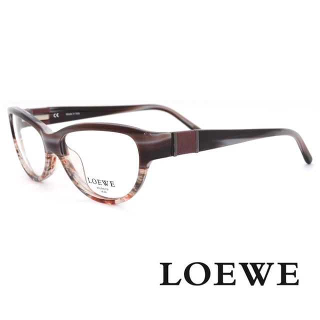 LOEWE 羅威 小清新LOGO款-微圓框光學眼鏡(銀河紫 VLW755-0AEP)