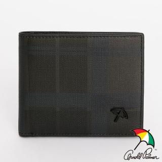 【Arnold Palmer 雨傘】基本短夾 Lord系列(灰黑色)