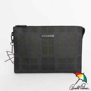【Arnold Palmer 雨傘】手拿包 Lord系列(灰黑色)