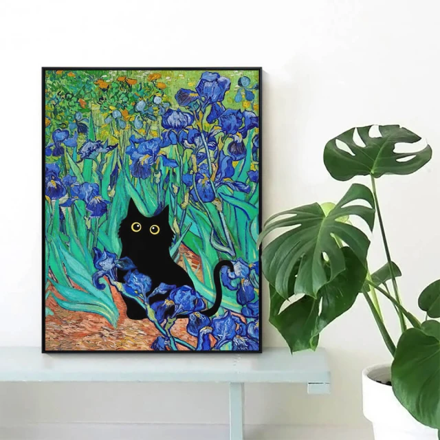 Lifedecor 森活小飾 CAT•鳶尾花_30*40cm