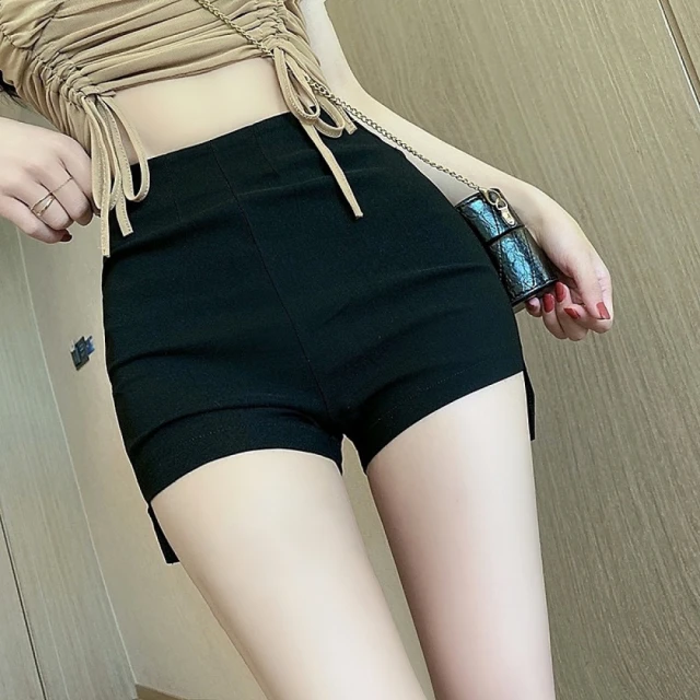 JIN HWA 今譁 簡約舒適棉質釦子造型闊腿八分寬褲T65