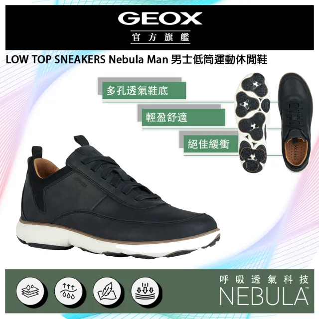 【GEOX】Nebula Man 男士低筒運動鞋 黑(NEBULA™ GM3F112-10)