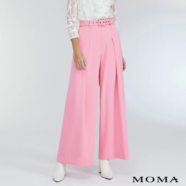 MOMA 牛仔拼接粉色花呢水鑽小香短褲(粉色)折扣推薦