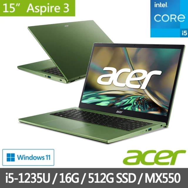 ACER 宏碁Acer 宏碁 特仕版 15.6吋獨顯筆電(A315-59G/i5-1235U/8G/512G SSD/MX550/Win11/+8G記憶體 含安裝)