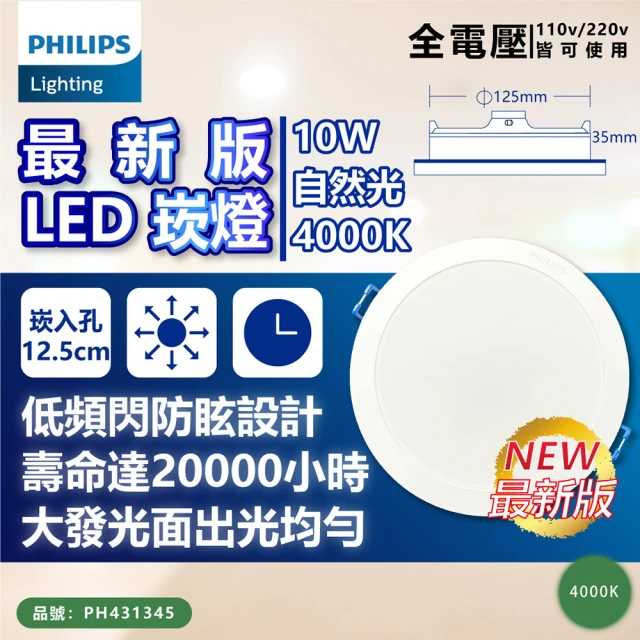 Philips 飛利浦 2入 LED DN032B 10W 