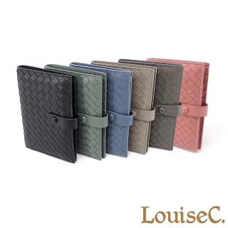 【LouiseC.】真皮 Tree House 真羊皮編織中性釦式護照中夾-6色(YS3071)