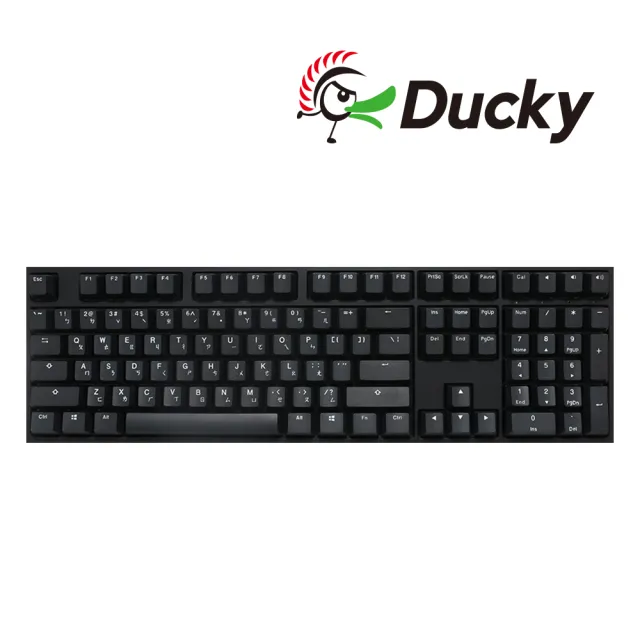 【Ducky】One 2 DKON1808 無光版機械式鍵盤 中文 魅影黑(銀軸/靜音紅軸)