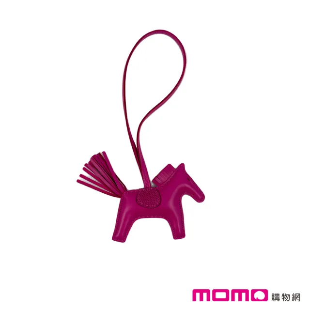 【Hermes 愛馬仕】Rodeo PM 小馬吊飾(玫瑰紫 Rose Pourpre)