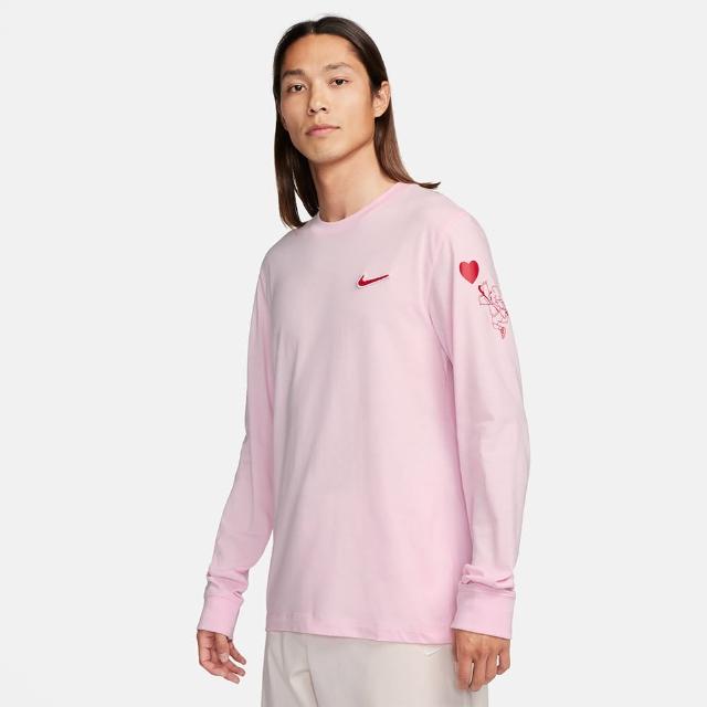 【NIKE 耐吉】上衣 男款 長袖上衣 運動 AS U NSW TEE LS HEART AND SOLE 粉 FV3994-663