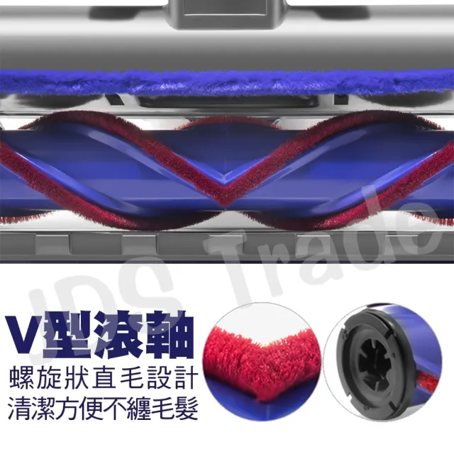 適用Dyson吸塵器雙效地板刷頭V8 V10 SV25 SV10地毯清潔吸頭 V15直驅刷頭(不捲頭髮 雙效清潔)