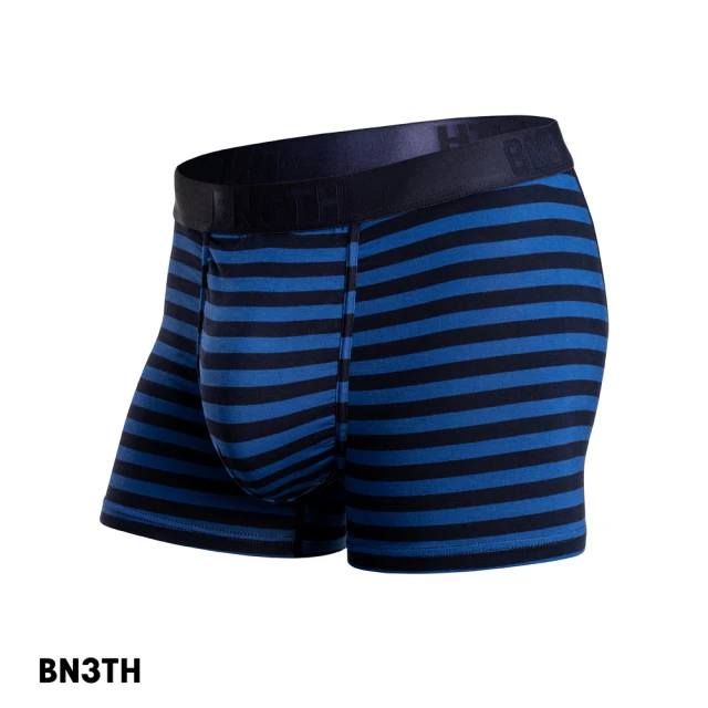 BN3TH 畢尼適 經典貼身短版男四角褲(古典條紋-石英藍)