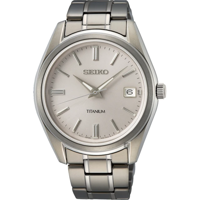 【SEIKO 精工】CS 鈦金屬手錶 送行動電源 畢業禮物(SUR369P1/6N52-00B0S)