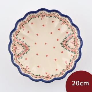 【美學生活 波蘭陶】波蘭陶 Vena 波浪深盤 20cm 波蘭手工製(六月新娘系列)