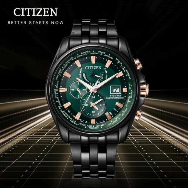 CITIZEN 星辰 GENTS系列 光動能 電波計時腕錶 44mm(AT9128-87X)