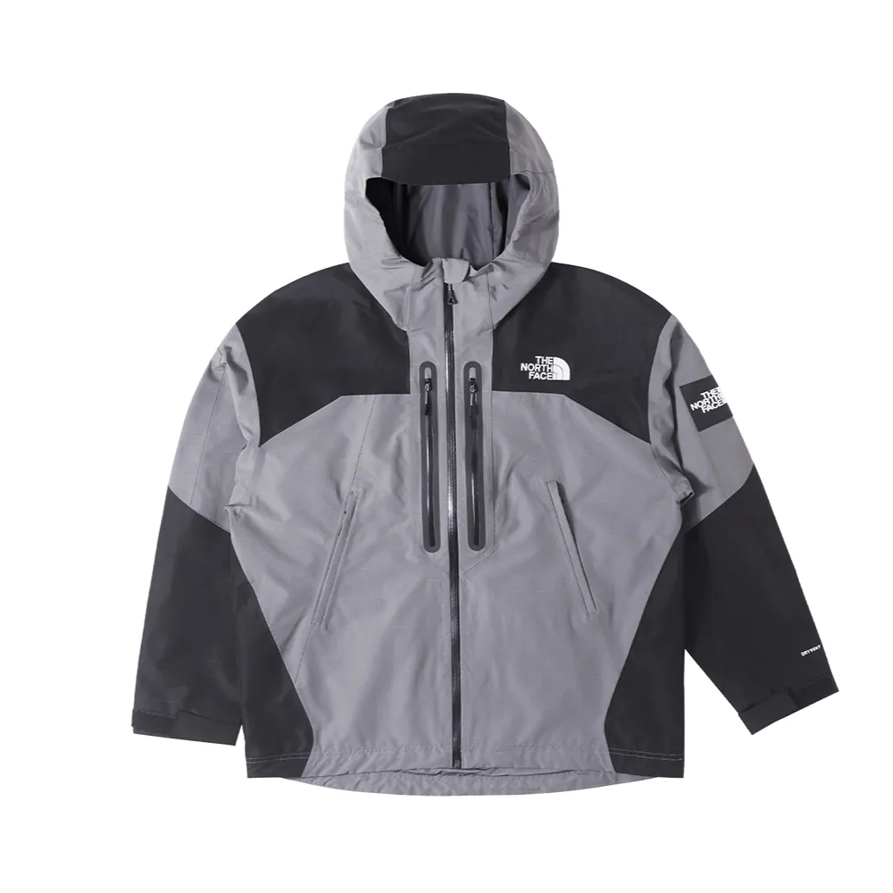 【The North Face 官方旗艦】北面UE男款灰色防水透氣可調節連帽衝鋒衣｜879ERPI