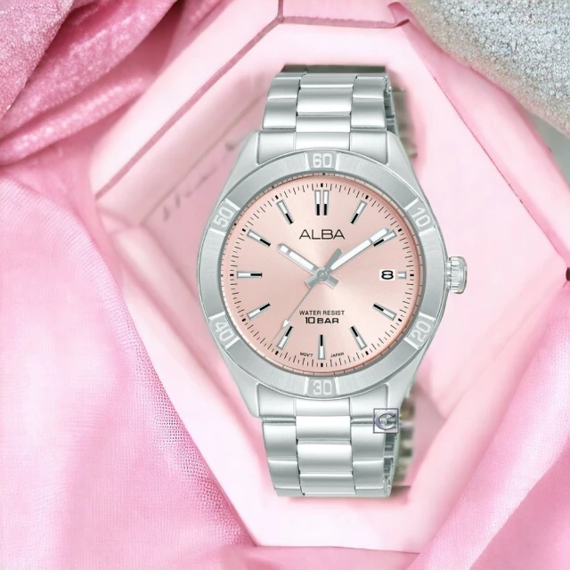 ALBA 雅柏 Fashion系列 粉色 大三針簡約時尚腕錶