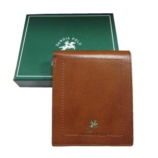 【SNOW.bagshop】短夾專櫃男仕短型皮夾100%進口原皮革標準尺寸固定證夾附品牌禮盒