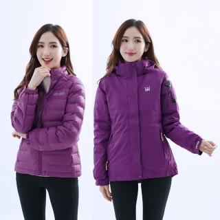 【遊遍天下】女款GlobeTex防水透濕外套+無車縫拒水羽絨外套 KF3210003(三合一外套 M-3L)