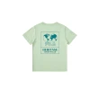 【FILA官方直營】KIDS 男童 女童 童短袖棉質圓領T恤-淺綠(1TEX-4400-LN)