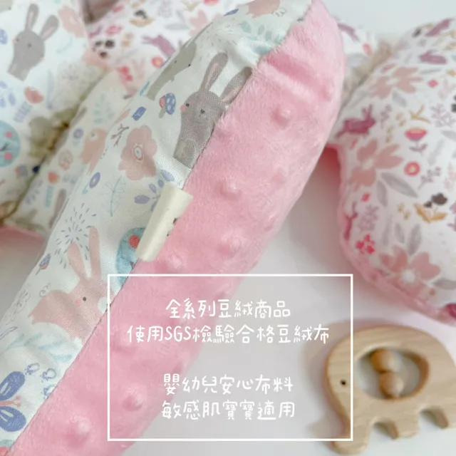 【Lianne baby】女寶手工嬰兒豆絨天使枕推車枕蝴蝶枕(推車靠枕 安全座椅枕頭 天使枕 嬰兒禮物)