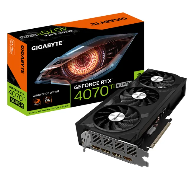 【GIGABYTE 技嘉】GeForce RTX 4070 Ti SUPER WINDFORCE OC 16G顯示卡(GV-N407TSWF3OC-16GD)