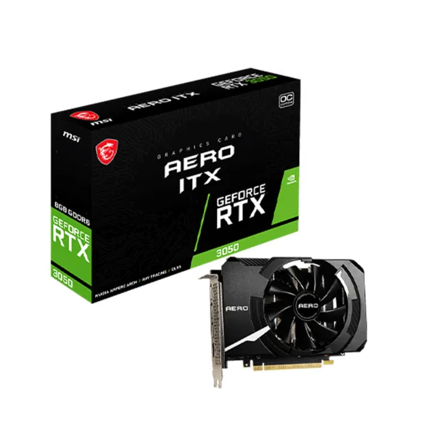 【MSI 微星】MSI RTX 3050 AERO ITX 8G OC顯示卡+威剛 16G DDR5 5600 記憶體(顯示卡超值組合包)