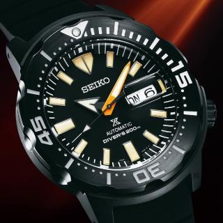 【SEIKO 精工】PROSPEX 夜潛怪物 限量潛水機械錶-42.4mm 送6入手錶收藏盒(SRPH13K1/4R36-10L0C)