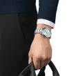 【TISSOT 天梭 官方授權】紳士系列 矽游絲動力儲存80小時機械腕錶-40mm/冰川藍(T1274071135100)