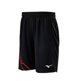 【MIZUNO 美津濃】短褲 男款 運動褲 黑紅 72TBBA1696