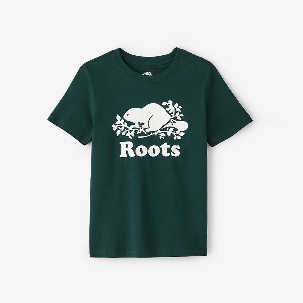 【Roots】Roots 大童- ORIGINAL COOPER BEAVER 短袖T恤(深綠色)