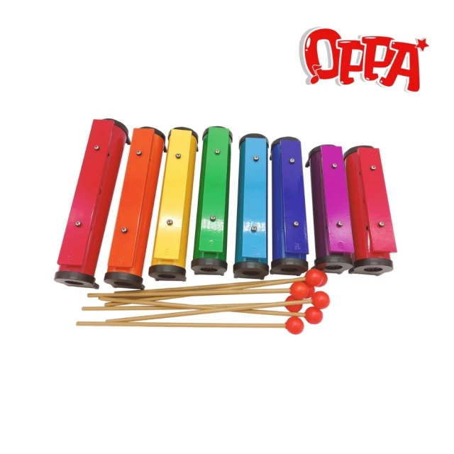 【OPPA】八音彩虹圓音筒音磚／兒童樂器／幼兒律動樂器／奧福樂器(美國CPC、台灣SGS 檢驗認證)