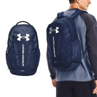 【UNDER ARMOUR】後背包 Hustle 5.0 男款 藍 白 防水 大空間 15吋 可調背帶 筆電包 背包 UA(1361176408)