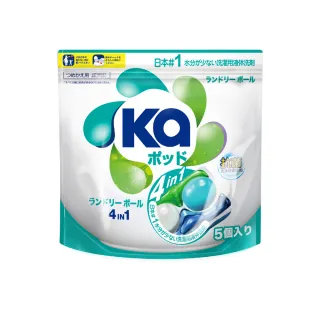 【Ka 日本王子菁華】4合1  四色抗菌洗衣膠囊/洗衣球 補充包 5顆/袋(潔淨抑菌)