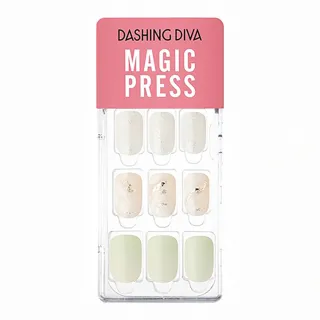 即期品【DASHING DIVA】MAGICPRESS薄型美甲片-透膚彩繪/閃銀魅力(240901)