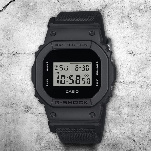 CASIO 卡西歐CASIO 卡西歐 G-SHOCK 尼龍錶帶 電子手錶 新年禮物(DW-5600BCE-1)