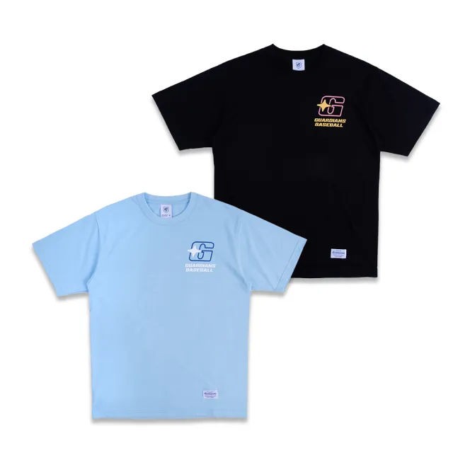 【富邦悍將】心動時刻LOGO TEE(黑/淺藍_S-3XL)