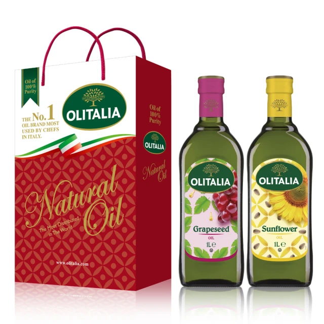 Olitalia 奧利塔 葡萄籽油+葵花油禮盒組(1000mlx2瓶)